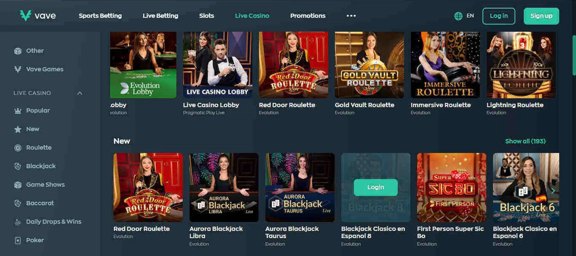 Bet365 casino ao vivo
